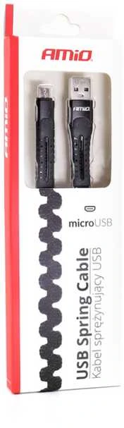 Amio Tvirtas 1,2 m USB / micro USB kabelis su nailoniniu apvalkalu