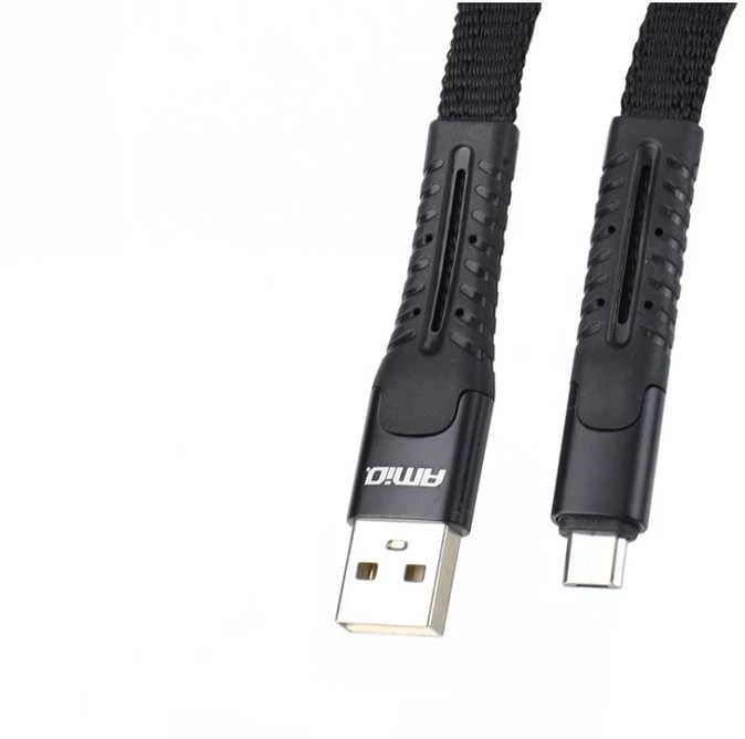 Amio Tvirtas 1,2 m USB / micro USB kabelis su nailoniniu apvalkalu