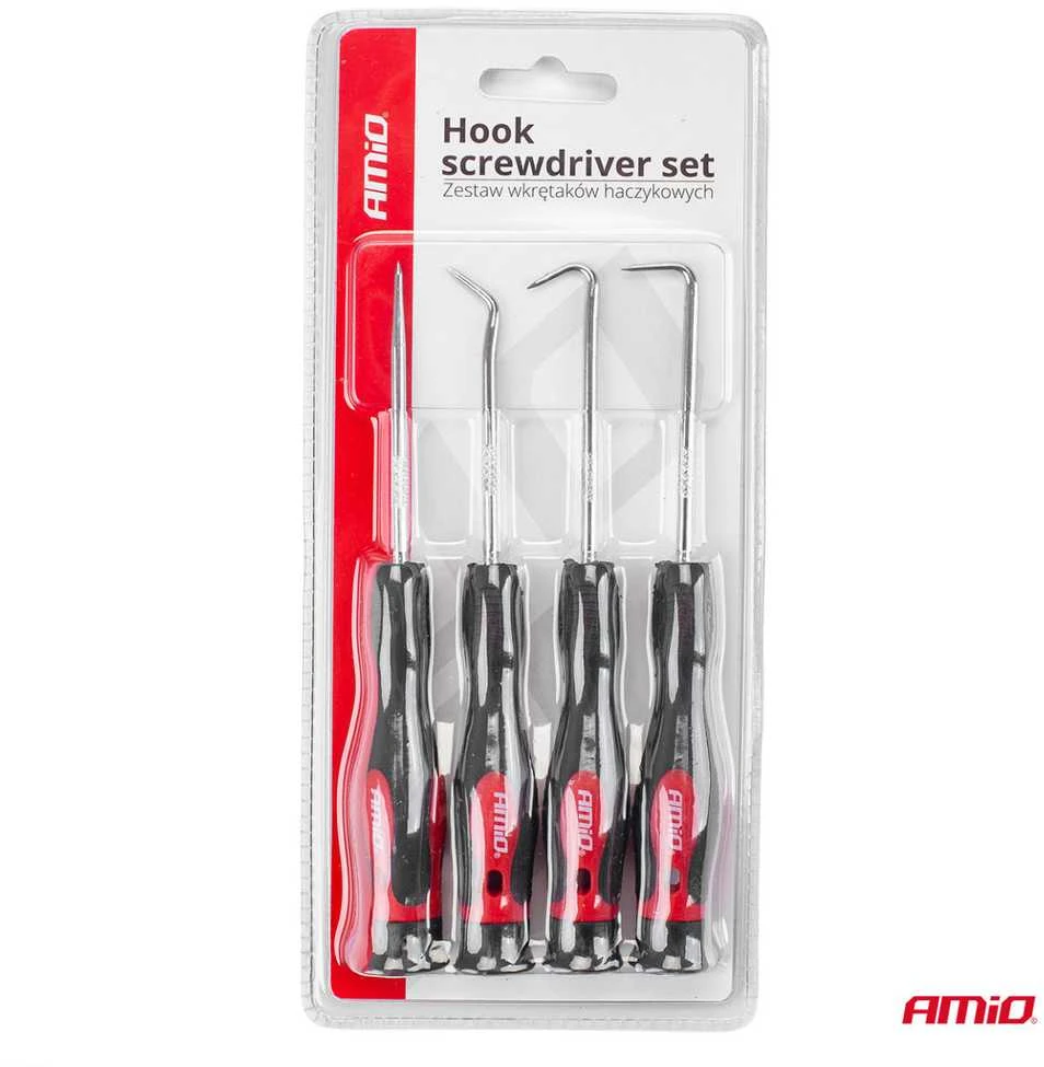 Kabliukų formos atsuktuvų rinkinys, 4 vnt., AMIO-02828