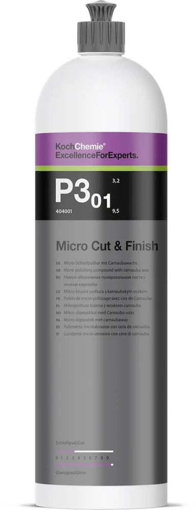 KOCH CHEMIE Micro Cut&Finish P3.01, poliravimo pasta su Karnauba vašku, 250ml