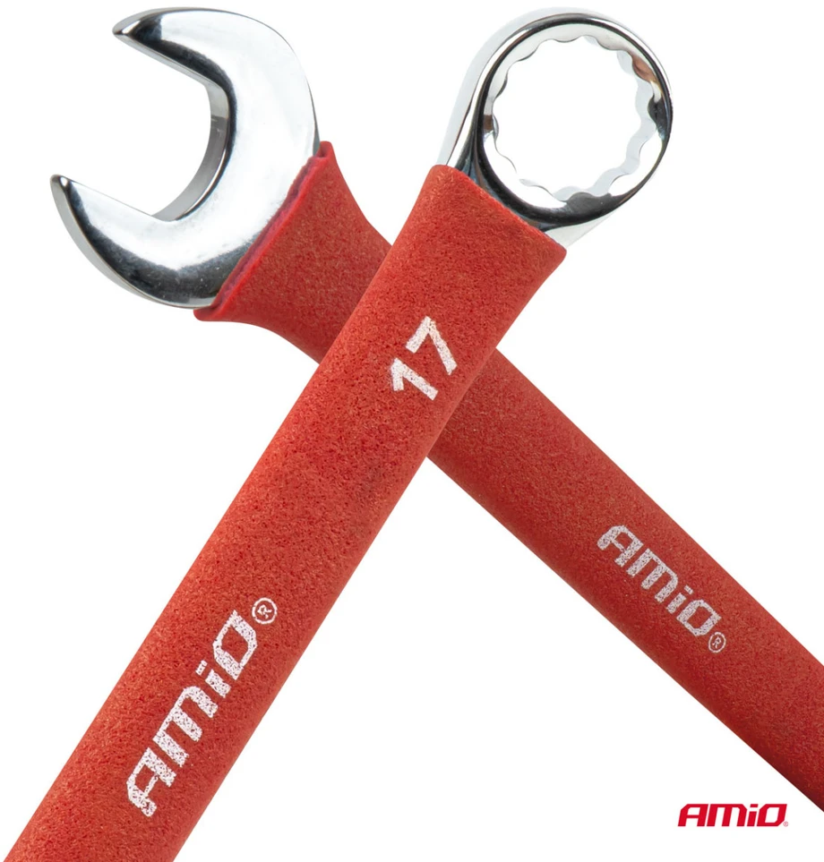 Kombinuotų raktų rinkinys, 6–22 mm, CrV, 12 vnt., AMIO-04976