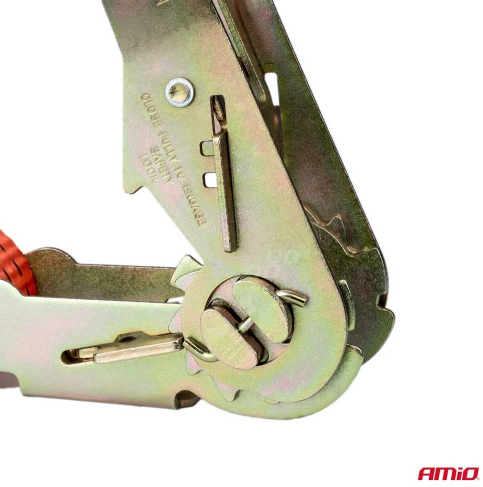 Krovinio tvirtinimo diržas su įtempimo mechanizmu Amio