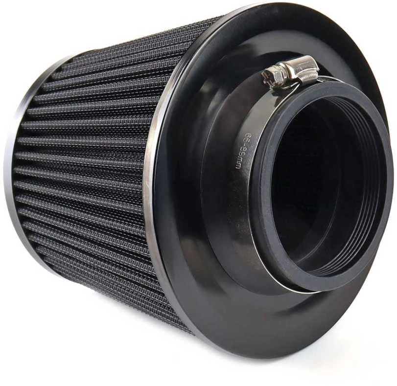 Kūginis oro filtras automobiliui, universalus, juodas, su 3 adapteriais, AMIO-02546