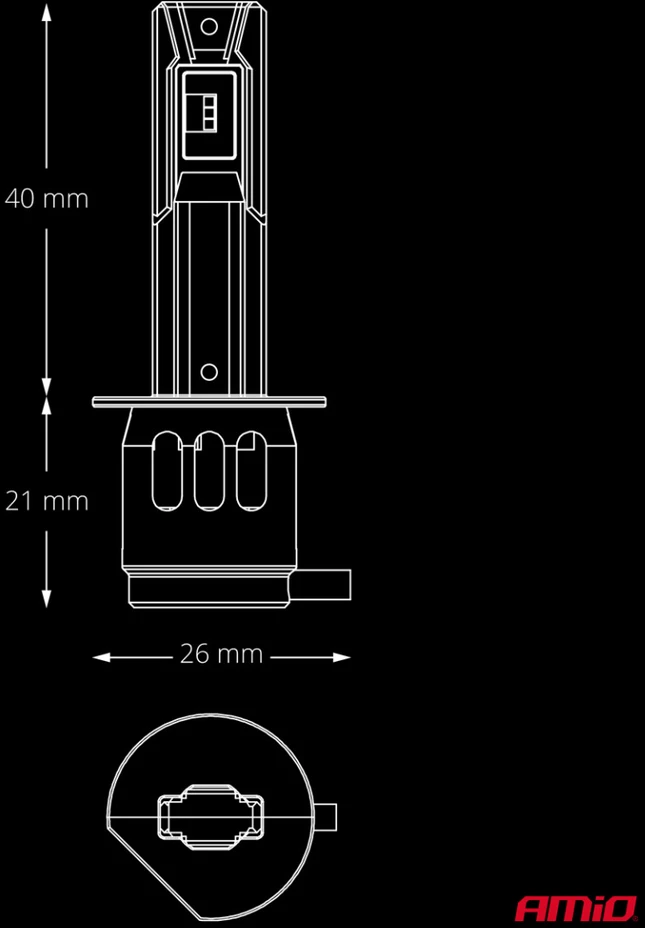 LED automobilinės lemputės H1 F26 PRO LumiTec LIMITED +130% DUO FULL CANBUS 12V/24V AMIO-04869