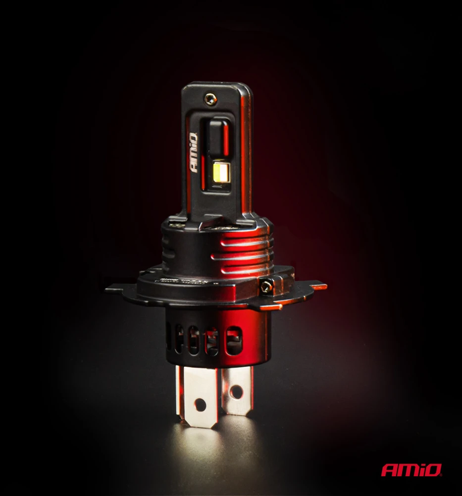 H4/H19 F26 PRO LED lemputė su aušinimo radiatoriais