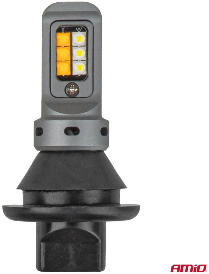2 w1 światła dzienne led + kierunkowskazy drl canbus 1156 3535 12smd 12v 24v amio-05005