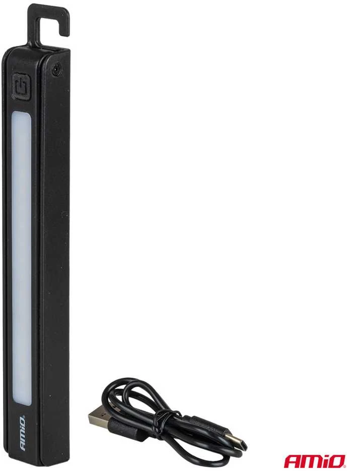 LED inspekcinių žibintų rinkinys, 10 vnt., akumuliatoriniai XTE + SMD, 600 mAh, AMIO-04670