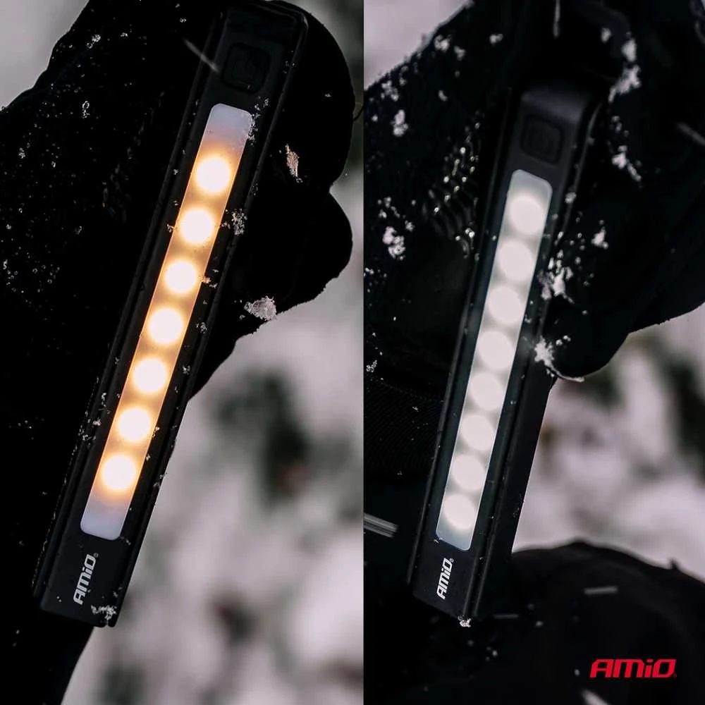 LED inspekcinių žibintų rinkinys, 10 vnt., akumuliatoriniai XTE + SMD, 600 mAh, AMIO-04670