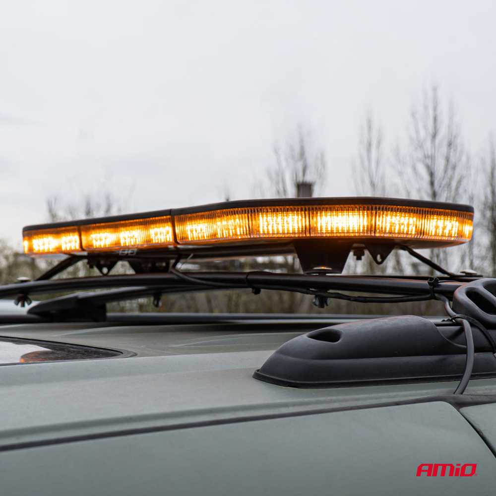 LED įspėjamasis žibintas 108 LED 762mm AMIO-03342