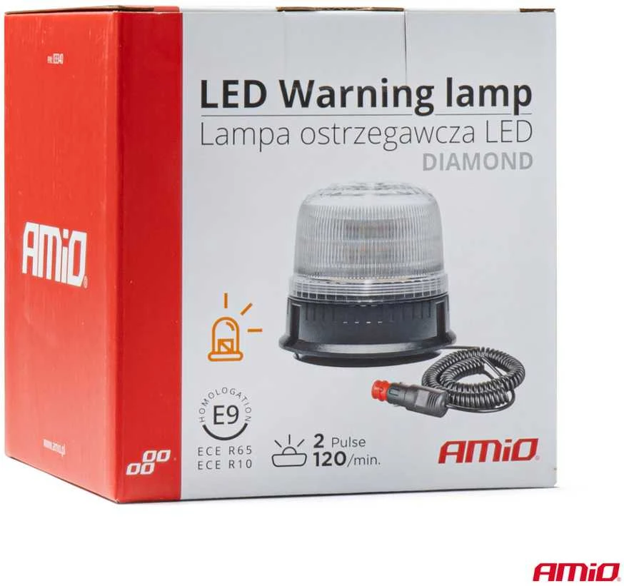 LED įspėjamasis žibintas 24 LED W25M 12V 24V AMIO-03340