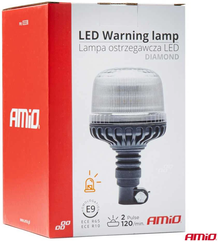 LED įspėjamasis žibintas W25p 24LED 12/24V IP66 AMIO-03338