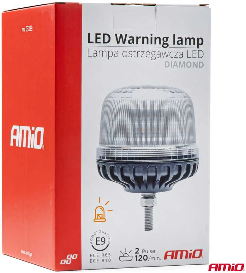 LED įspėjamasis žibintas W25SB 12V 24V AMIO-03339