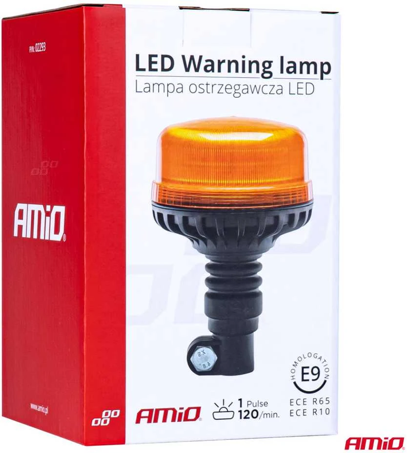 LED įspėjamoji lempa 36 LED flex R65 R10 12V 24V W03p AMIO-02293