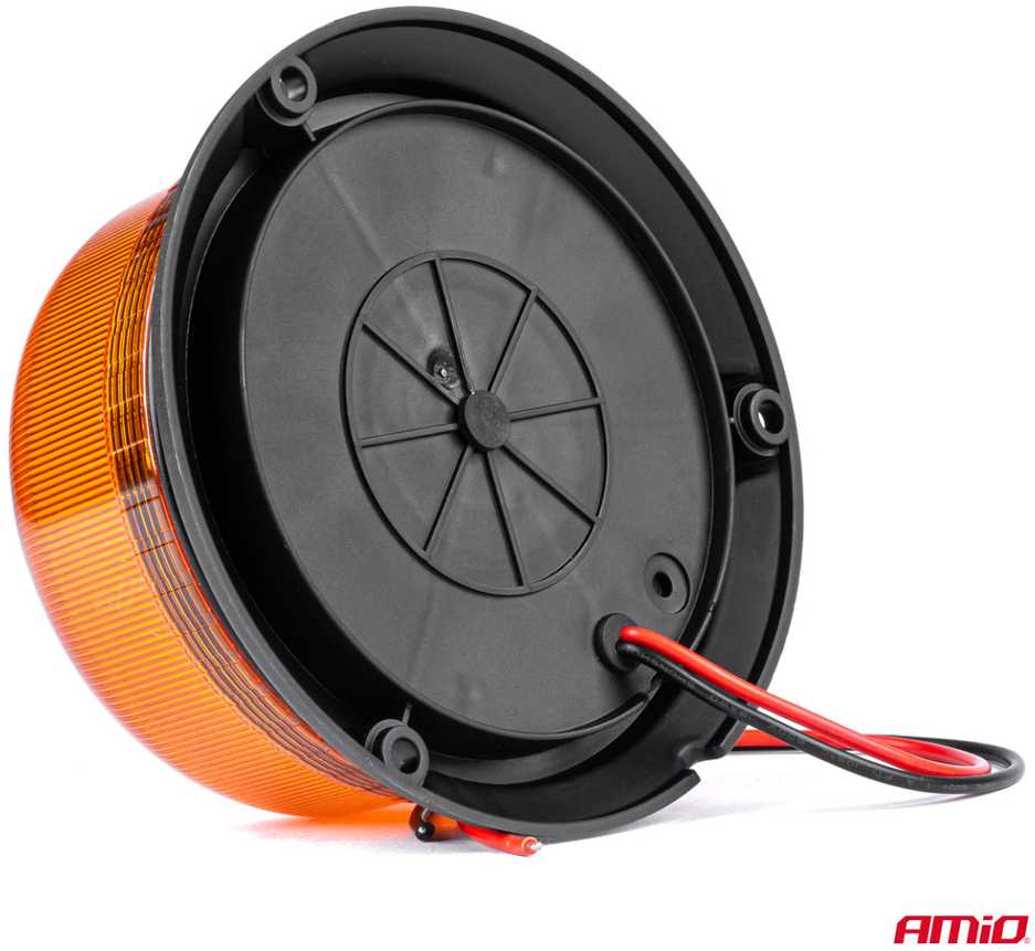 LED įspėjamoji lempa 36 LED su varžtais R65 R10 12V 24V W03b AMIO-02296