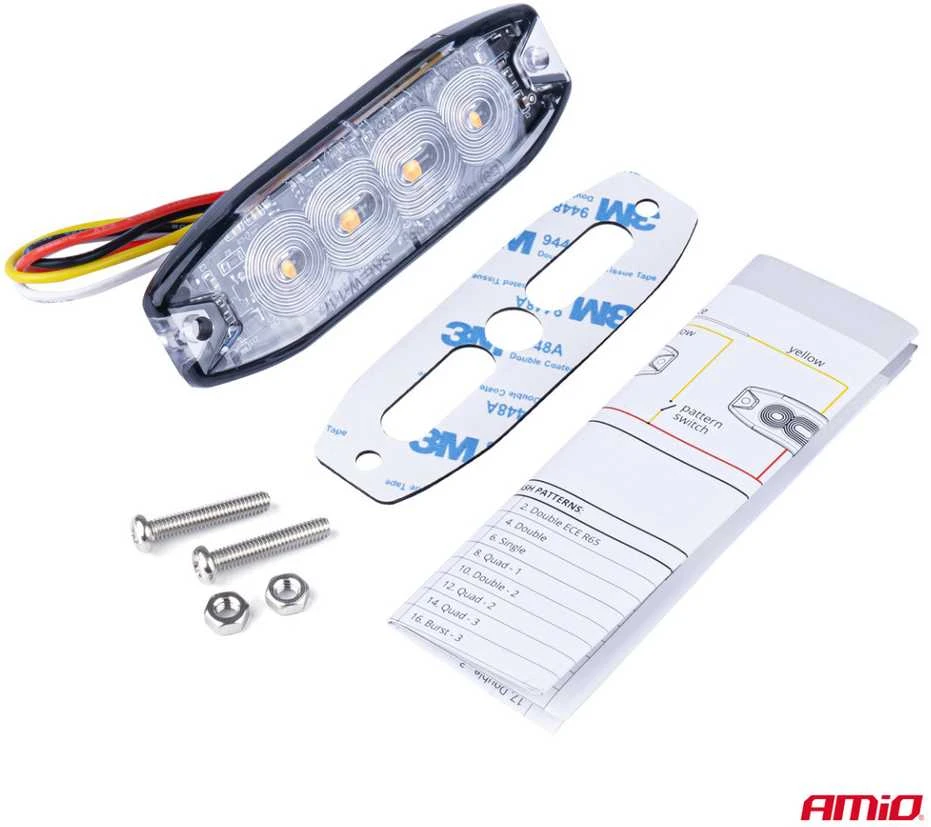 Įspėjamasis LED žibintas Amio IP67