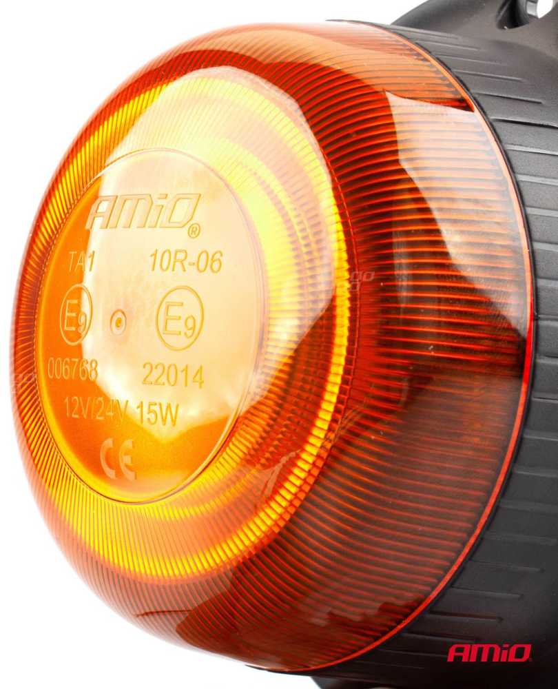 LED įspėjamoji lempa su magnetu W21m R65 R10 18LED 12/24V IP56 AMIO-02925