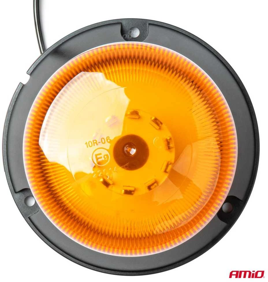 LED įspėjamoji lempa su magnetu W22m, ECE R10 60LED 12/24V IP66 AMIO-03337