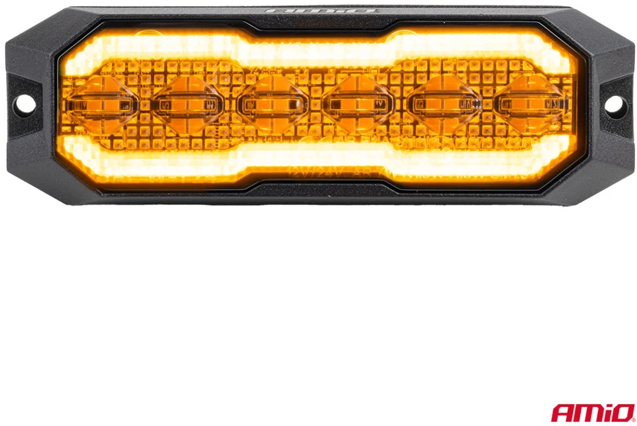 LED įspėjamoji lempa su pozicine ir gabaritine šviesa R65 R148 12V/24V 24W AMIO-04859