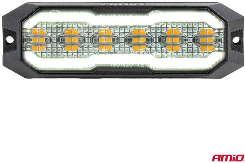 LED įspėjamoji lempa su pozicine ir gabaritine šviesa R65 R148 12V/24V 24W AMIO-04859