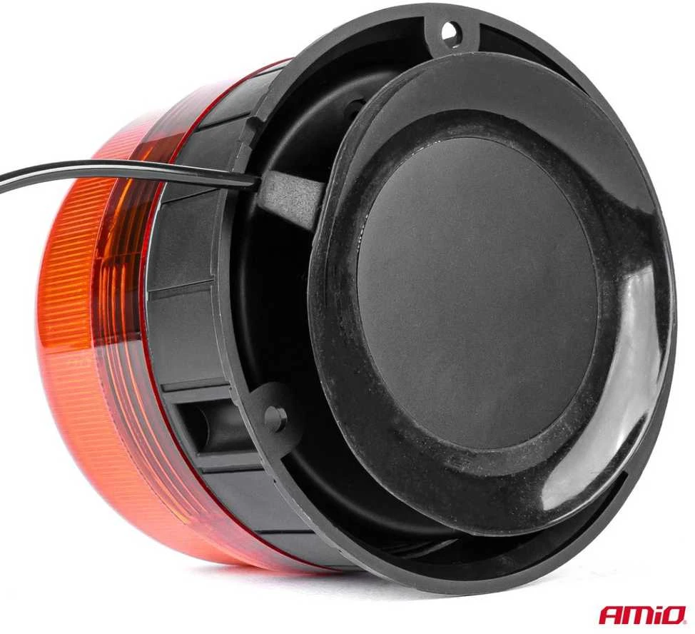 LED įspėjamoji lempa W02M magnetinė R65 R10 39LED 12/24V IP56 AMIO-02300