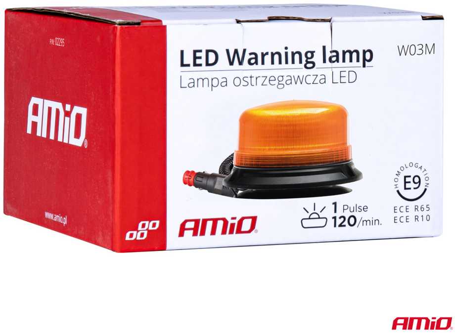 Įspėjamoji lemputė 36 led magnetas r65 r10 12-24v w03m amio-02295