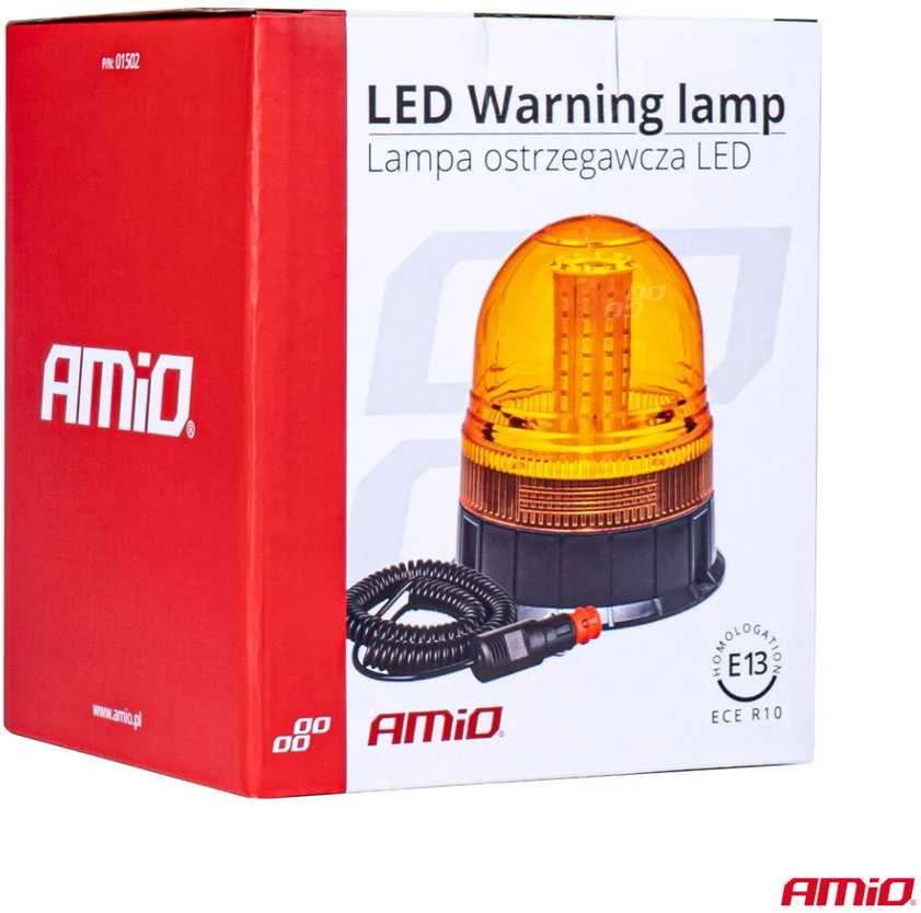 LED įspėjamoji lempa W09M MAG/3 BOLT, ECE R10 80LED 12/24V IP56 AMIO-01502