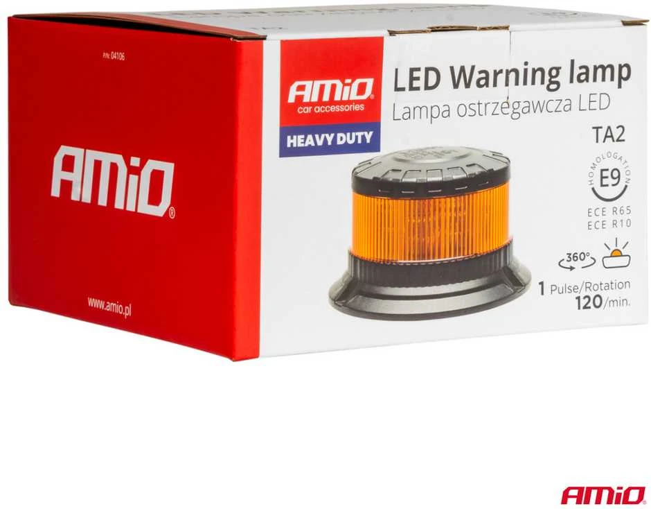 LED įspėjamoji lempa W28B 12V 24V AMIO-04106