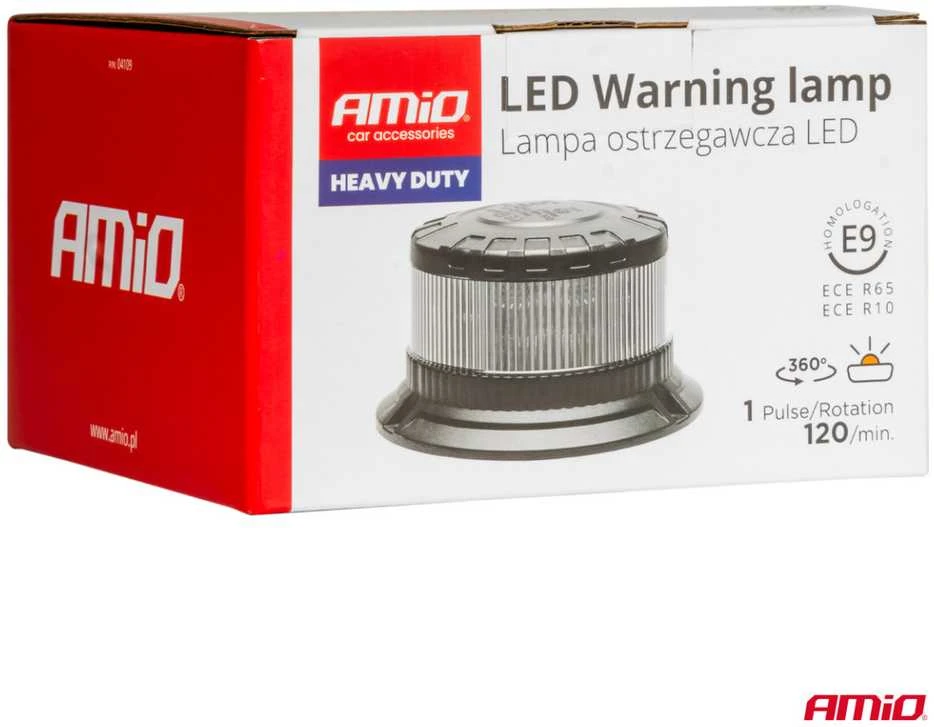LED įspėjamoji lempa W28B 12V 24V AMIO-04109