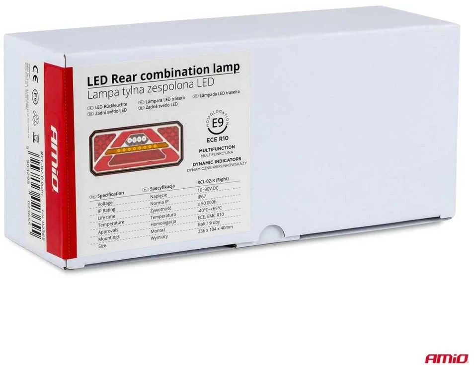 LED Kombinuota galinė lempa AMiO RCL-02-R dynamic, dešinė