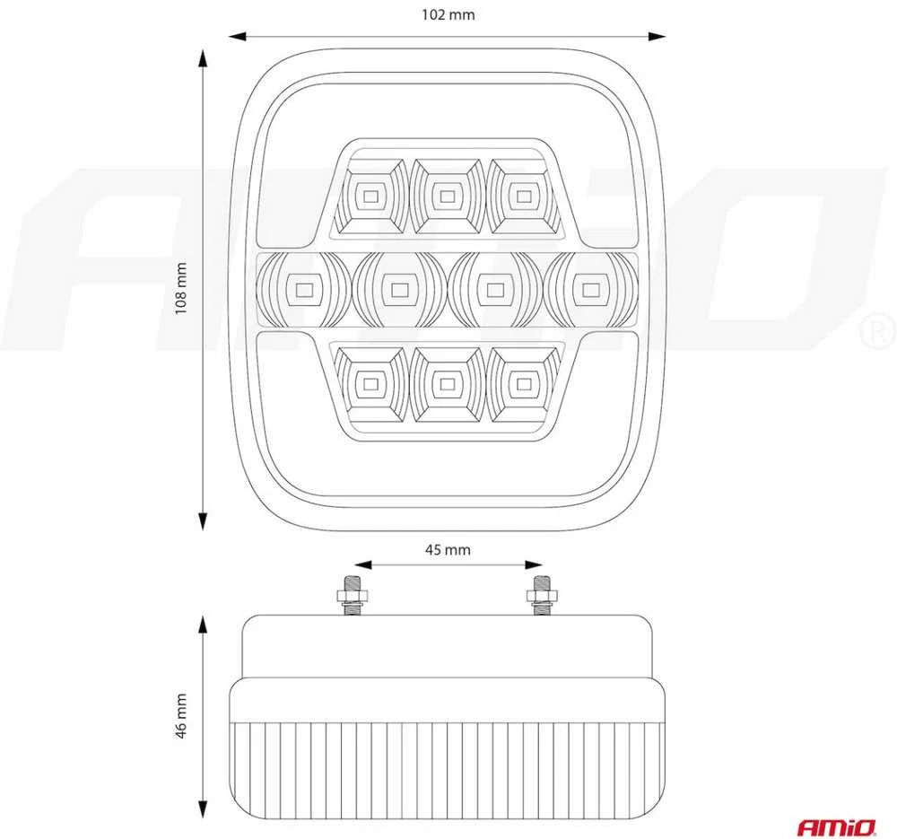 LED Kombinuota galinė lempa AMiO RCL-05-LR left/right