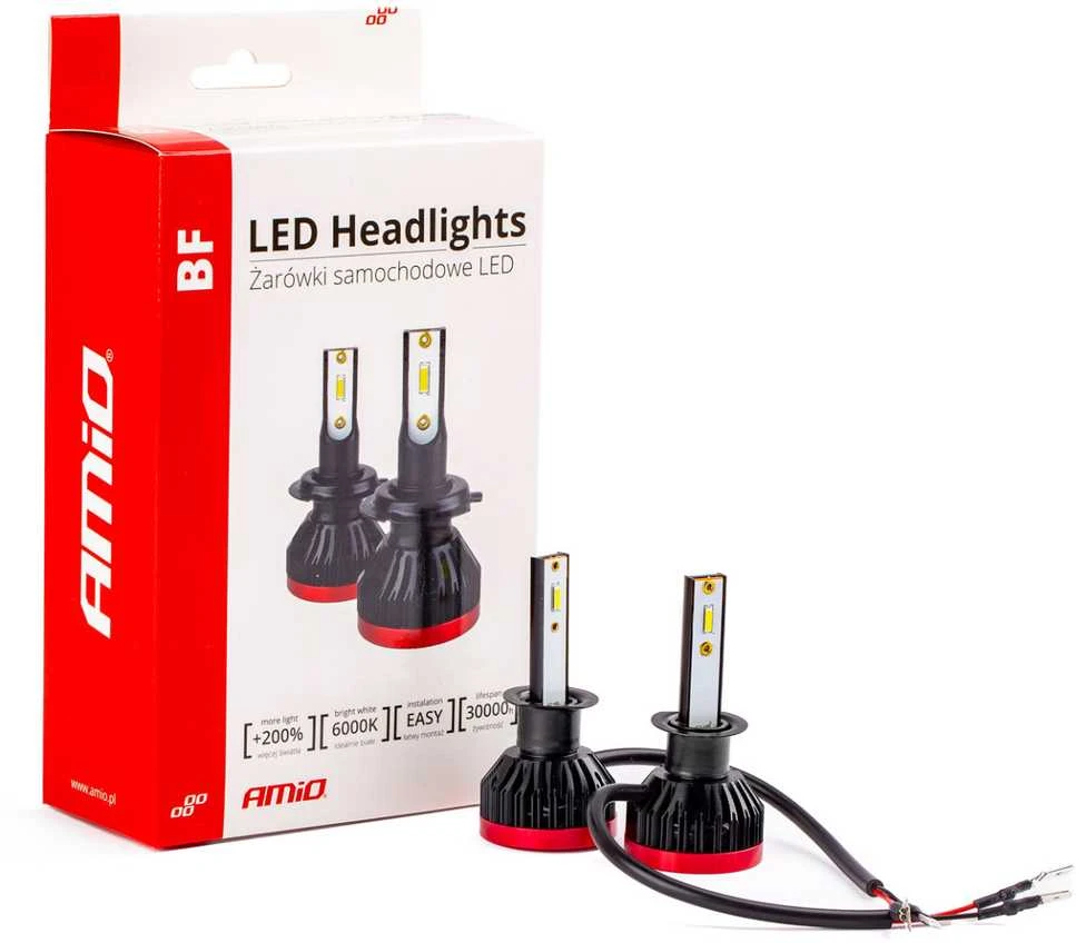 Amio LED H1 lemputės BF Serijos | Komplektas 2 vnt. 6-18V