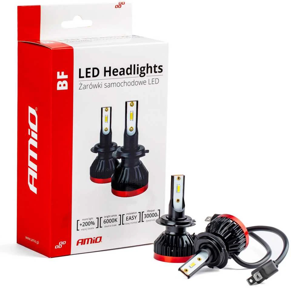 LED lemputės komplektas Amio H7 BF Series