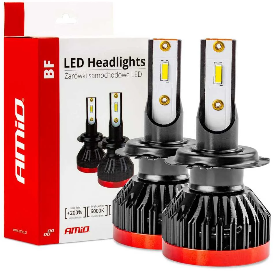Amio H7 BF LED lemputės su aušintuvais