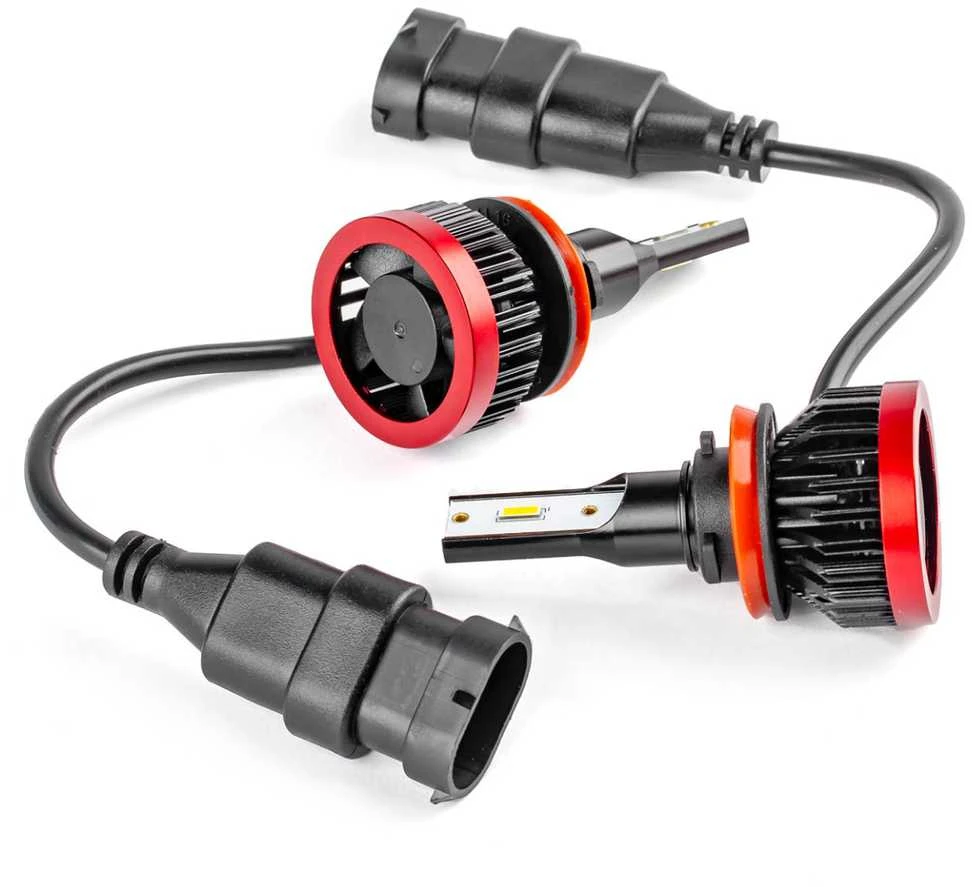 Amio LED BF lemputės H8, H9, H11 Komplektas 2vnt. +400%