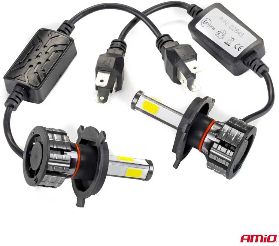 LED žibintų lemputės COB Series H4 AMiO-02843