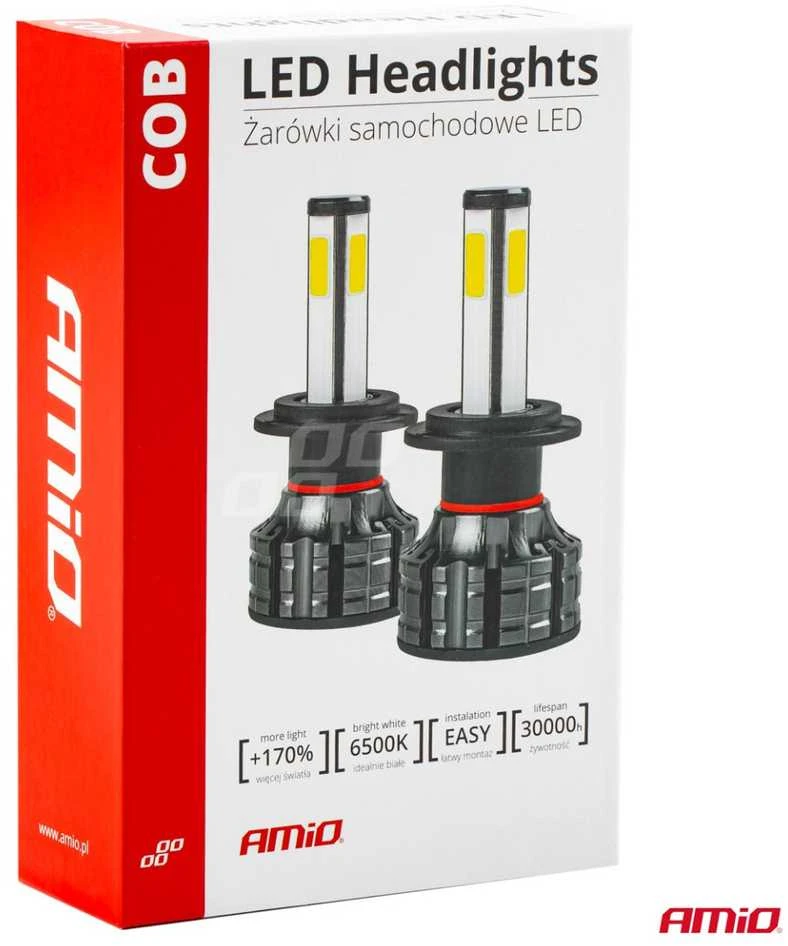 LED žibintų lemputės COB Series H7 AMiO-02844