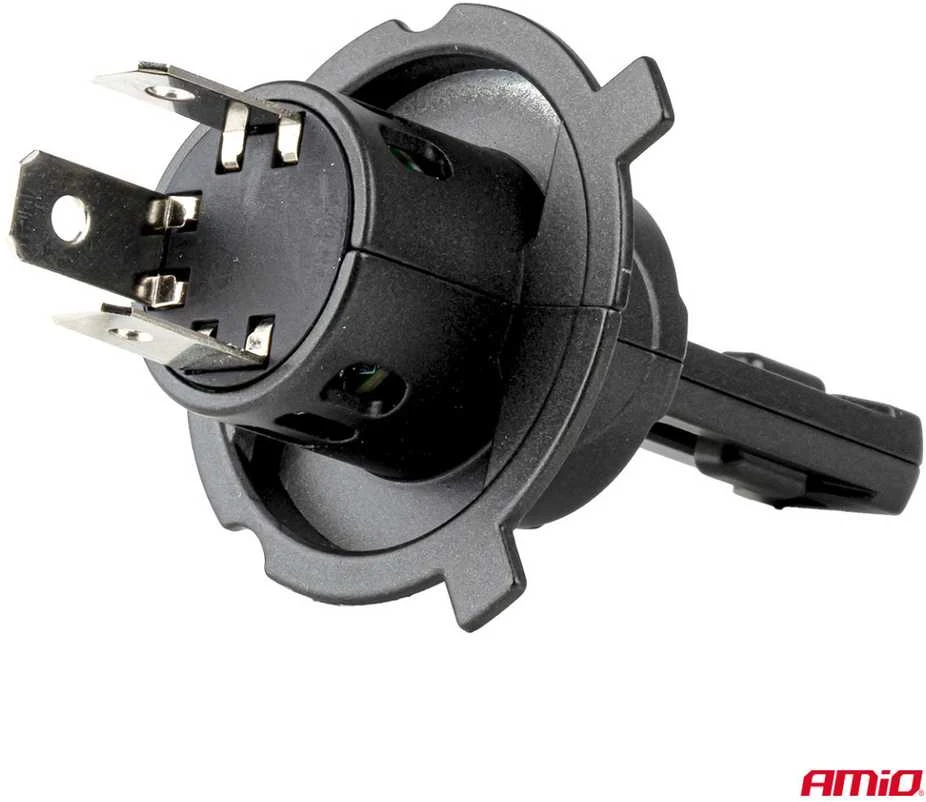 LED žibintų lemputės F25 PRO Juodas FULL CANBUS H4 H19 70W 12V 24V AMIO-04719