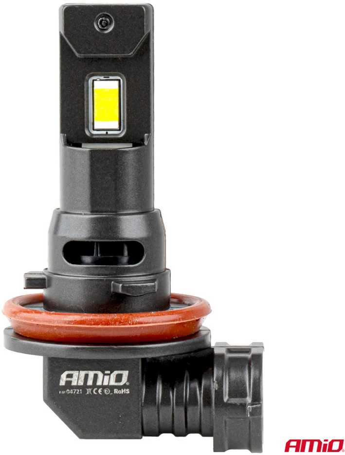 LED žibintų lemputės F25 PRO Juodas FULL CANBUS H8 H9 H11 H16 68W 12V 24V AMIO-04721