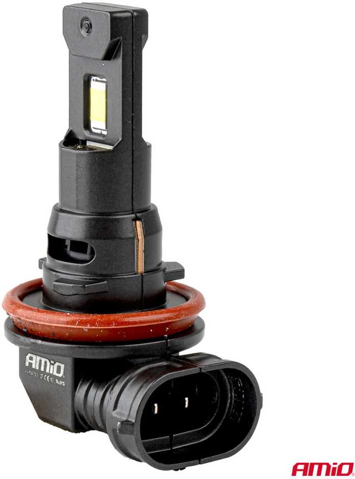 LED žibintų lemputės F25 PRO Juodas FULL CANBUS H8 H9 H11 H16 68W 12V 24V AMIO-04721