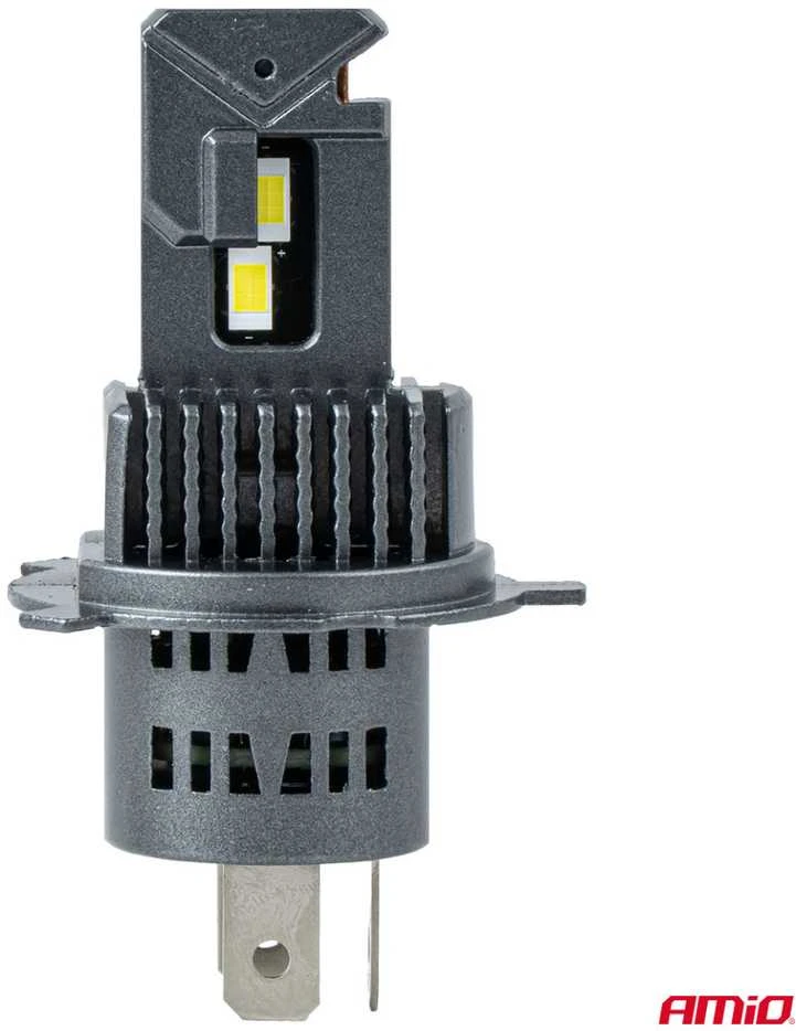 LED žibintų lemputės F25 Sidabrinis FULL CANBUS H4/H19 54/58W 12V 24V AMIO-04703