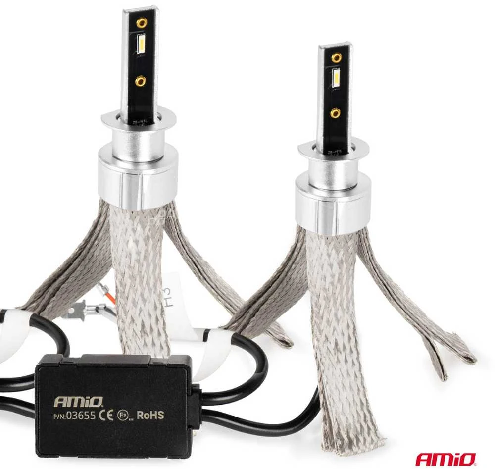 LED žibintų lemputės FLEX+ Series H1 canbus 6000K 12-24V AMIO-03655