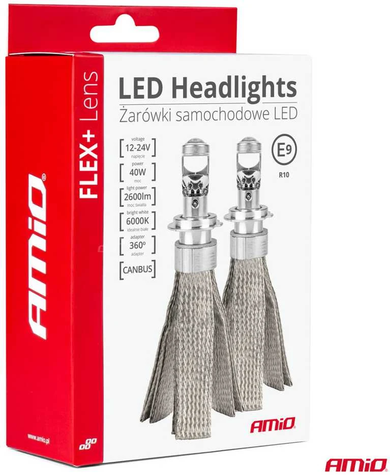 LED žibintų lemputės FLEX+ Series H7 Lens AMiO-03660