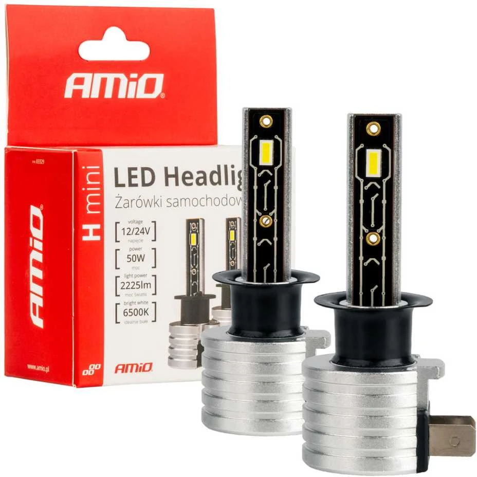 H1 AMiO H-mini LED lemputės su aušintuvais