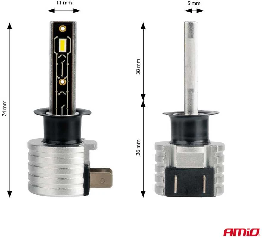 LED žibintų lemputės H-mini Series H1 AMiO-03329