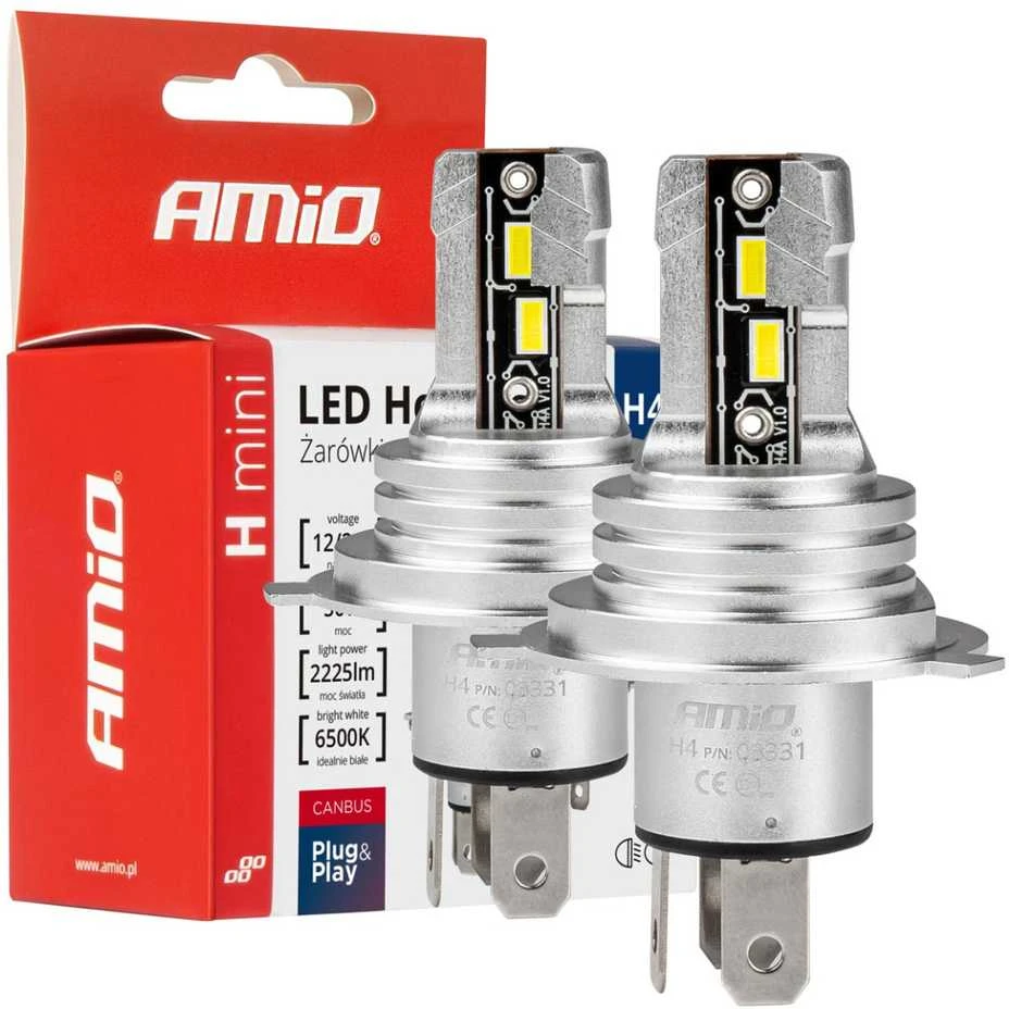 H4 LED lemputės AMiO H-mini