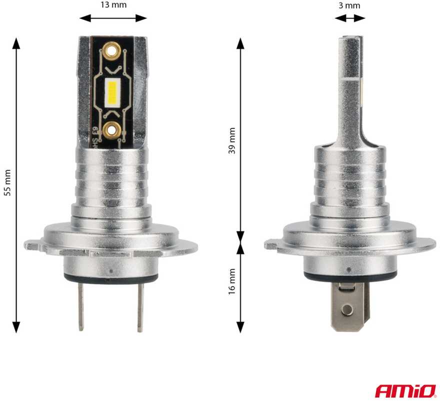 Led automobilių lemputės h-mini h7 amio-03332