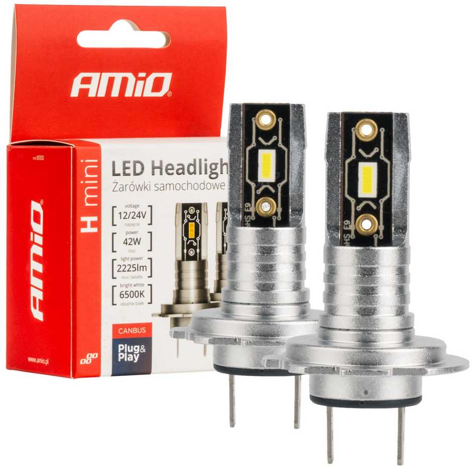 Led automobilių lemputės h-mini h7 amio-03332