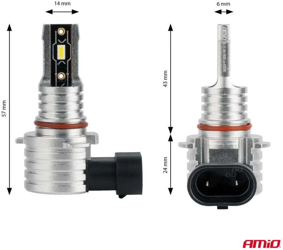 LED žibintų lemputės H-mini Series HB3 9005/HIR1 9011/H10 AMiO-03334