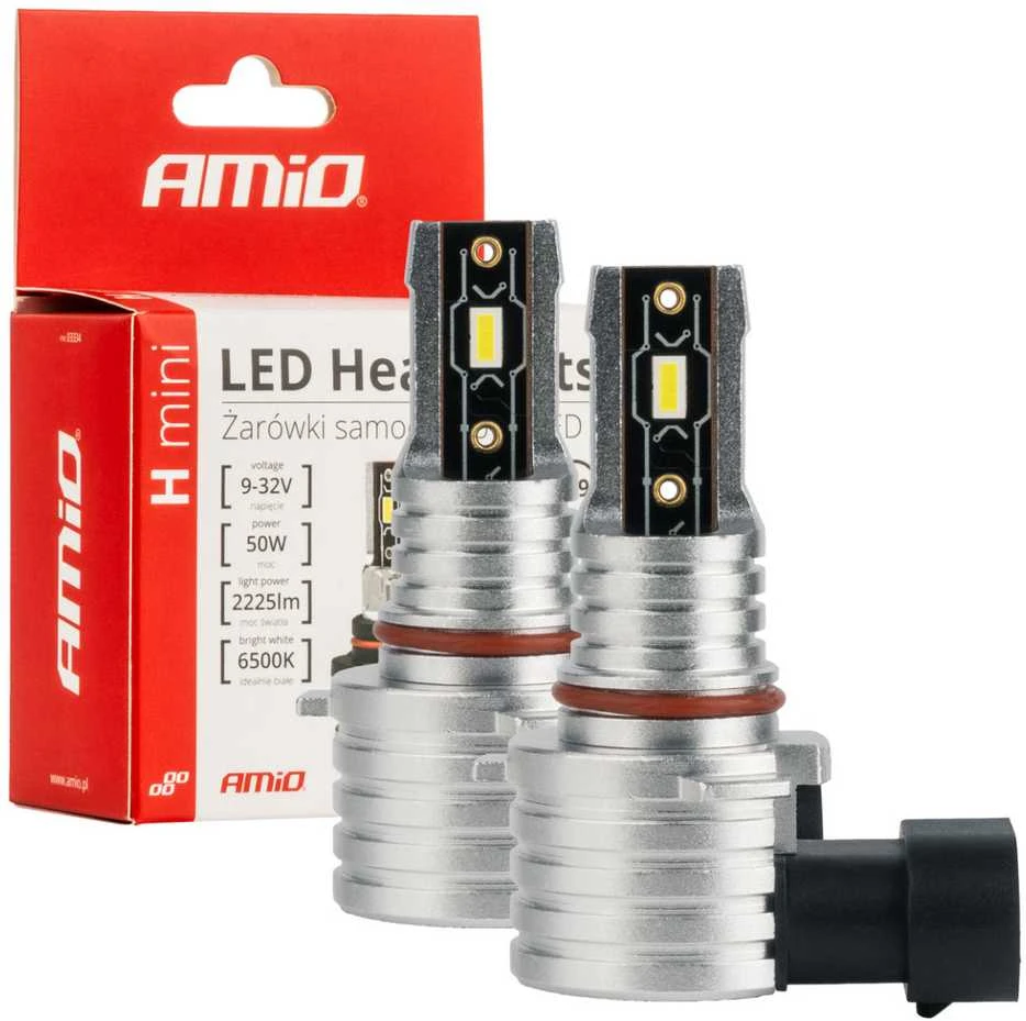 AMiO H-mini LED lemputės HB3 9005 pora