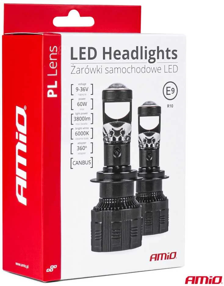 LED automobilių lemputės pl lens canbus lens h7 amio-03668